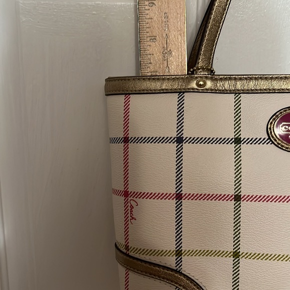 Coach Tattersall Plaid Tote Bag - Picture 7 of 7